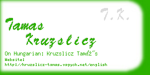 tamas kruzslicz business card